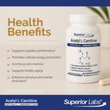 Gélules Superior Labs Acétyl L-Carnitine 500 mg avec absorption maximale