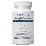 Superior Labs Acétyl L-Carnitine 500 mg – flacon et énergie soutenue