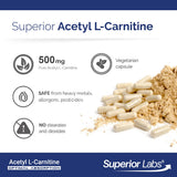 Processus de tests tiers de Superior Labs pour Acétyl L-Carnitine 500 mg