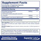 Boswellia Serrata Superior Labs – flacon clair et étiquette lisible