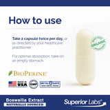 Extrait Boswellia Serrata Superior Labs – gros plan sur la pureté des ingrédients