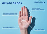 Superior Labs Ginkgo Biloba 1200 mg – poivre noir pour absorption accrue, formulation avancée.