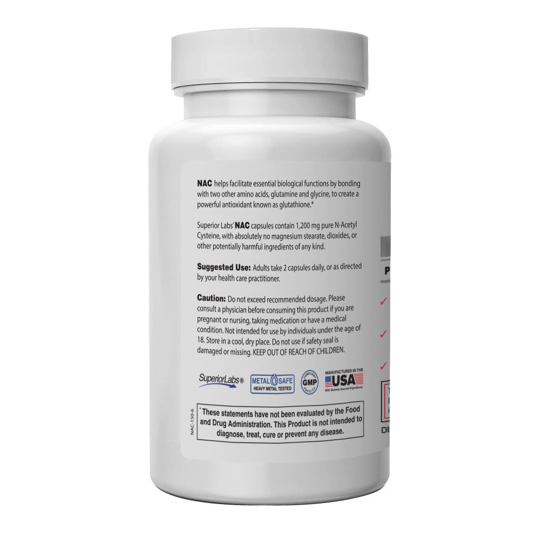 NAC Superior Labs capsules 150, faciles à intégrer au quotidien.