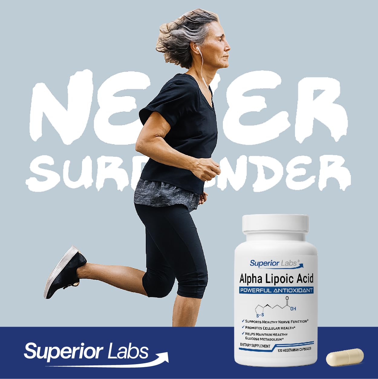 Qualité certifiée Superior Labs Alpha Lipoïque 600 mg sans additifs inutiles.