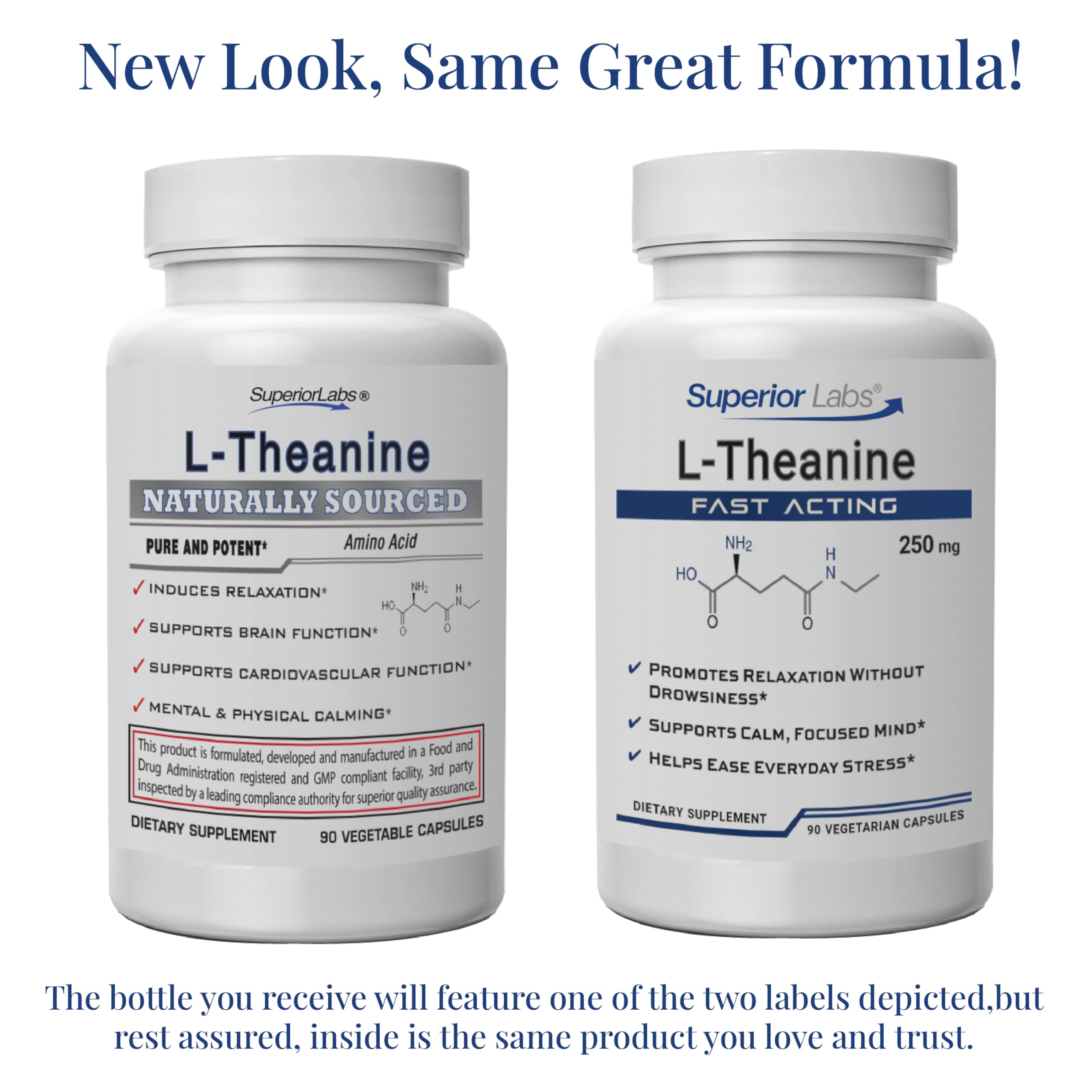 Gros plan sur la capsule Theanine de Superior Labs, soutien potentiel au focus sans somnolence.