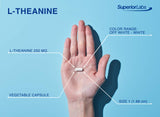 Superior Labs Theanine 250 mg : usage recommandé pour soutenir calme et concentration au quotidien.
