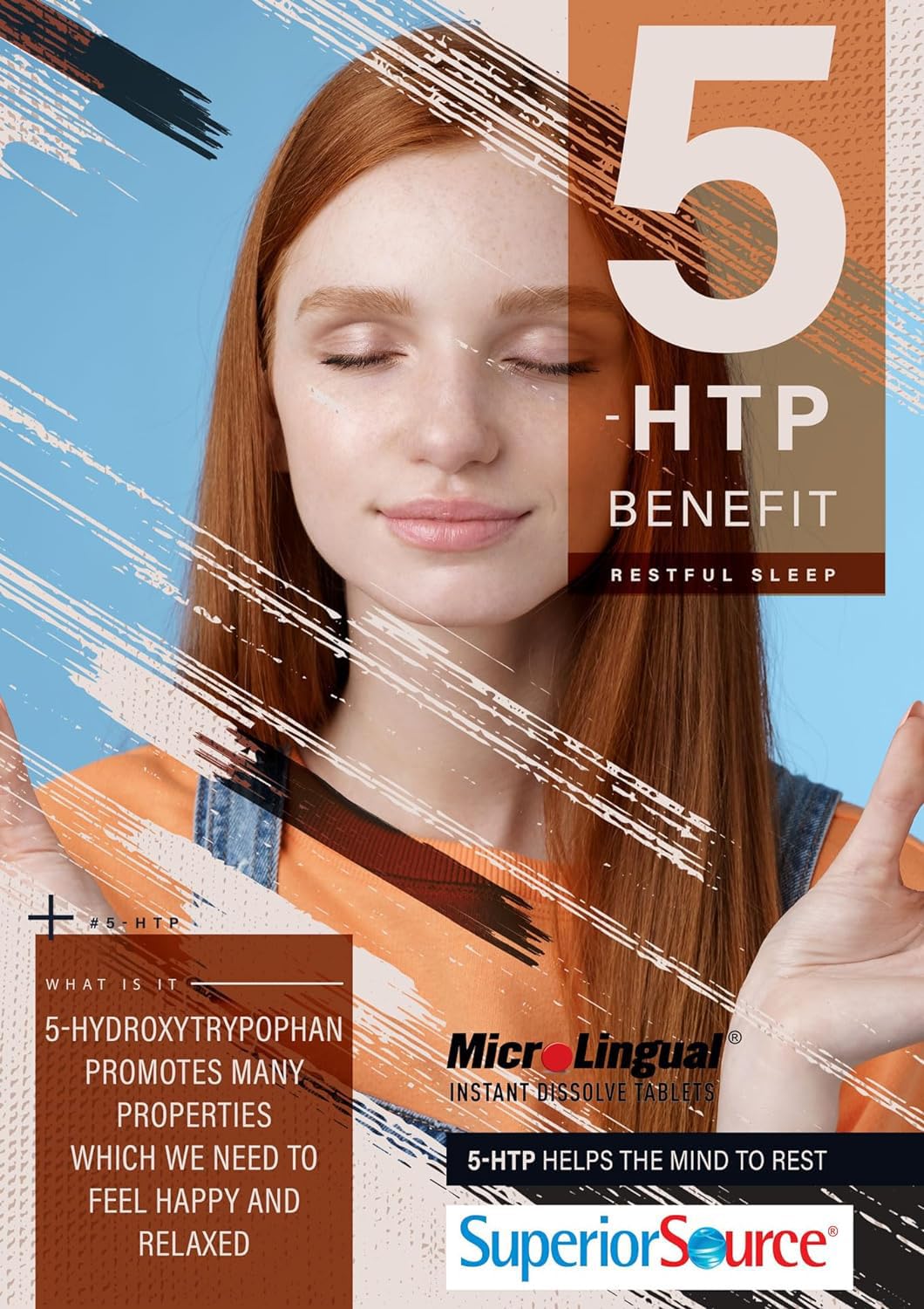 Étiquette Superior Source 5-HTP: fiche produit et qualité garantie.
