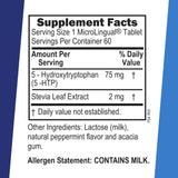 Superior Source 5-HTP tablettes microlinguales favorisant un sommeil plus reposant.
