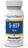 Superior Source 5-HTP, tablettes dissolution instantanée facilitant l'absorption.