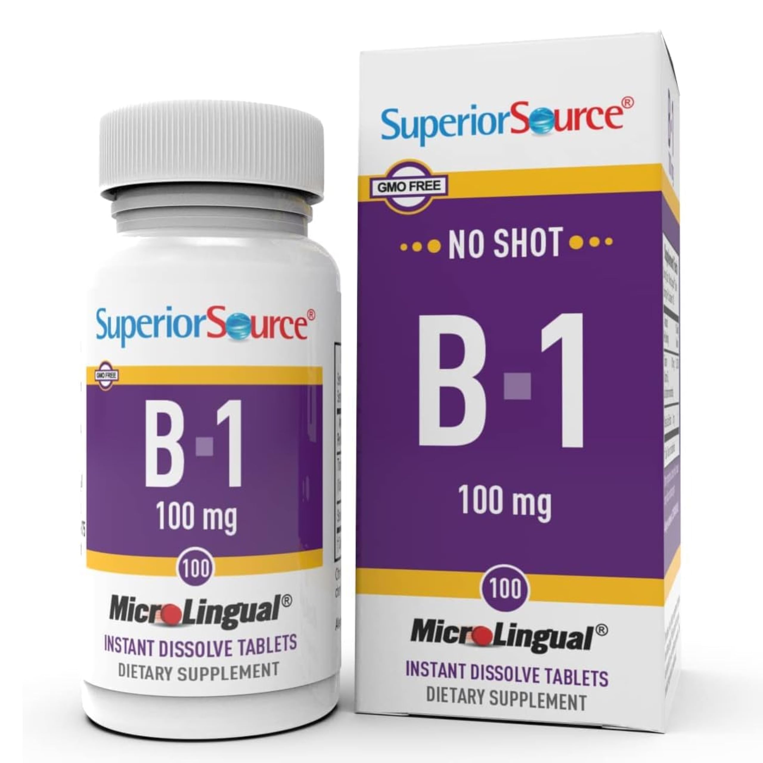 Superior Source B-1 : tablettes dissolvantes sous-langue pour absorption rapide et pratique.