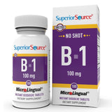 Superior Source B-1 : tablettes dissolvantes sous-langue pour absorption rapide et pratique.