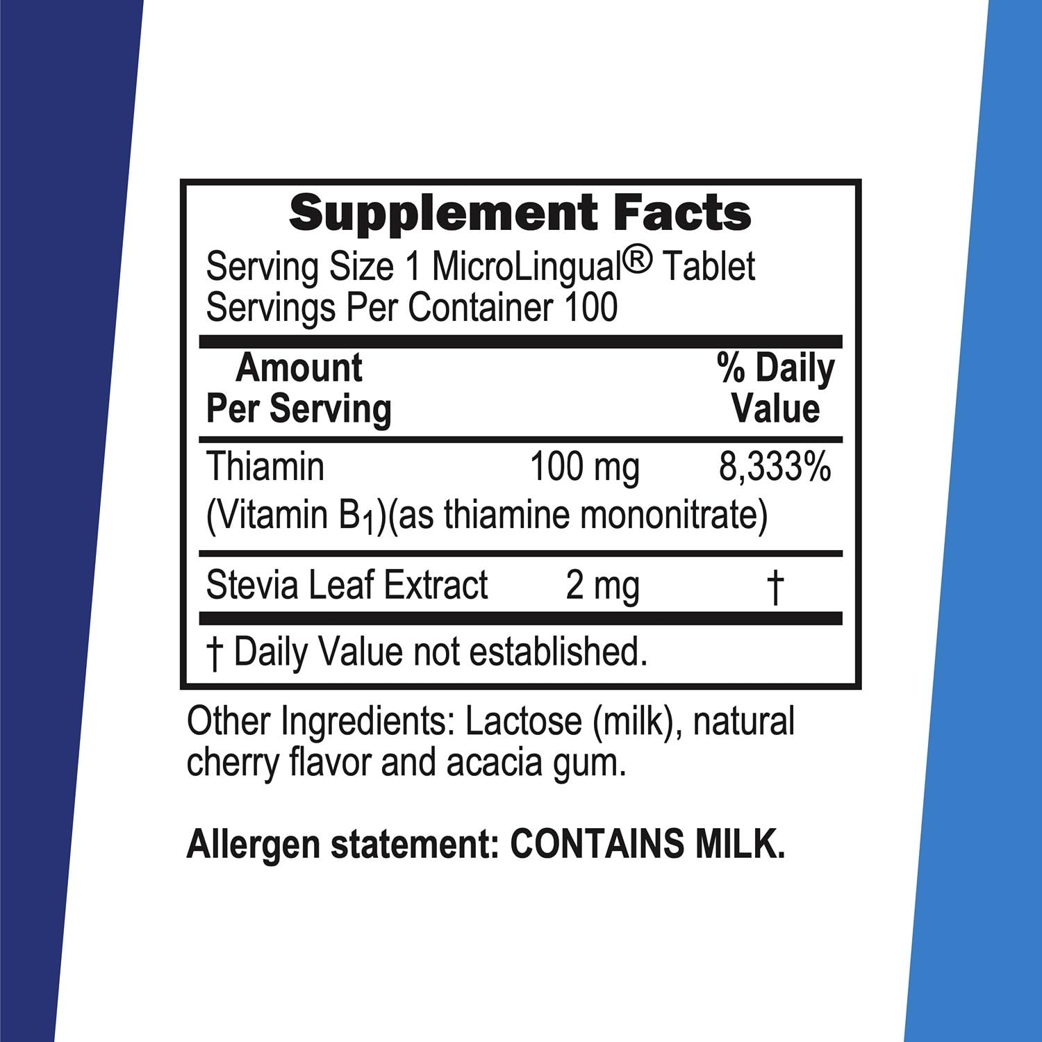 Superior Source B1, pack de deux tablettes 100 mg non‑GMO, pratique au quotidien.