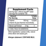 Superior Source B1, pack de deux tablettes 100 mg non‑GMO, pratique au quotidien.