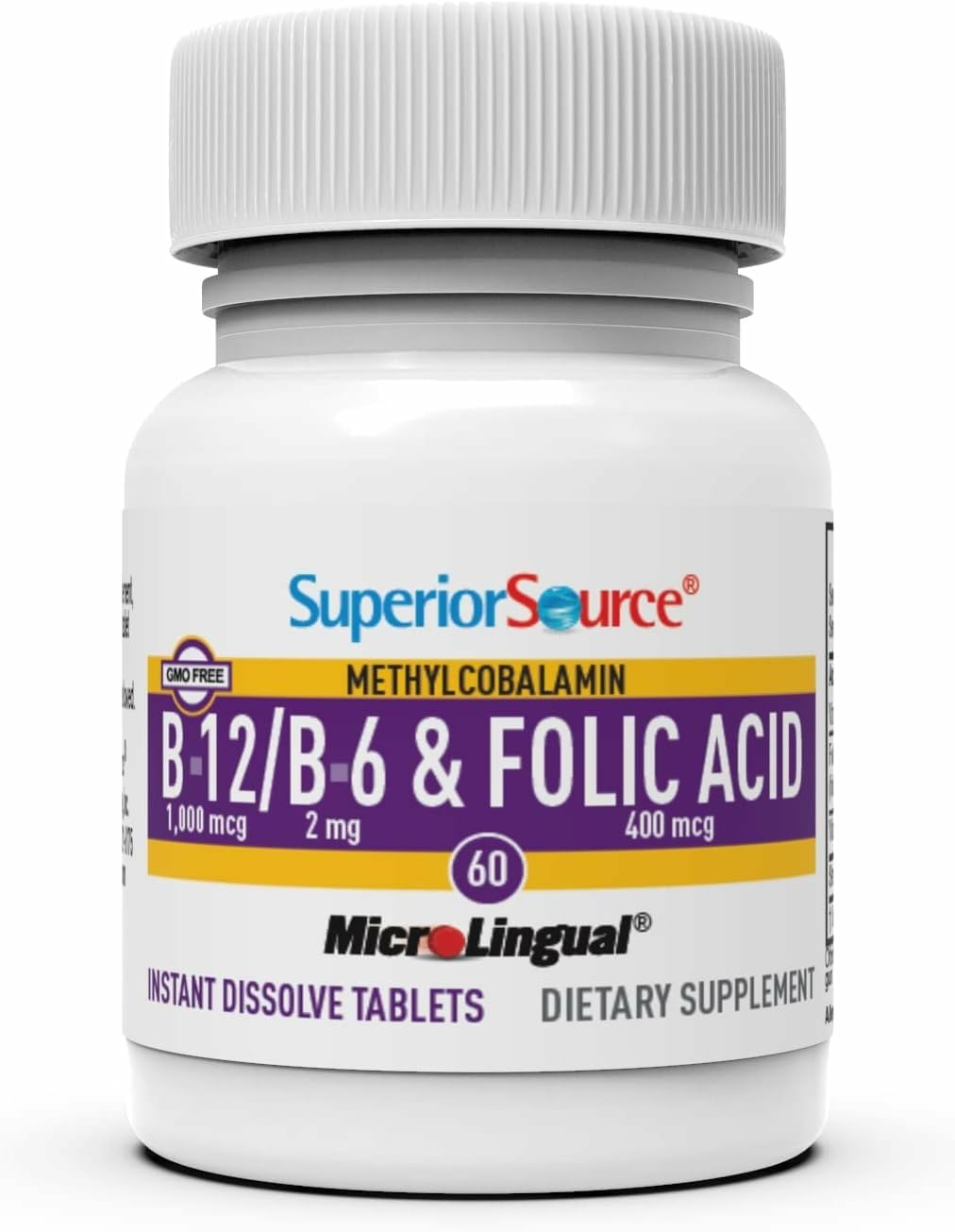Superior Source B12-B6-Acide folique : soutien potentiel énergie et cerveau