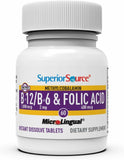 Superior Source B12-B6-Acide folique : soutien potentiel énergie et cerveau