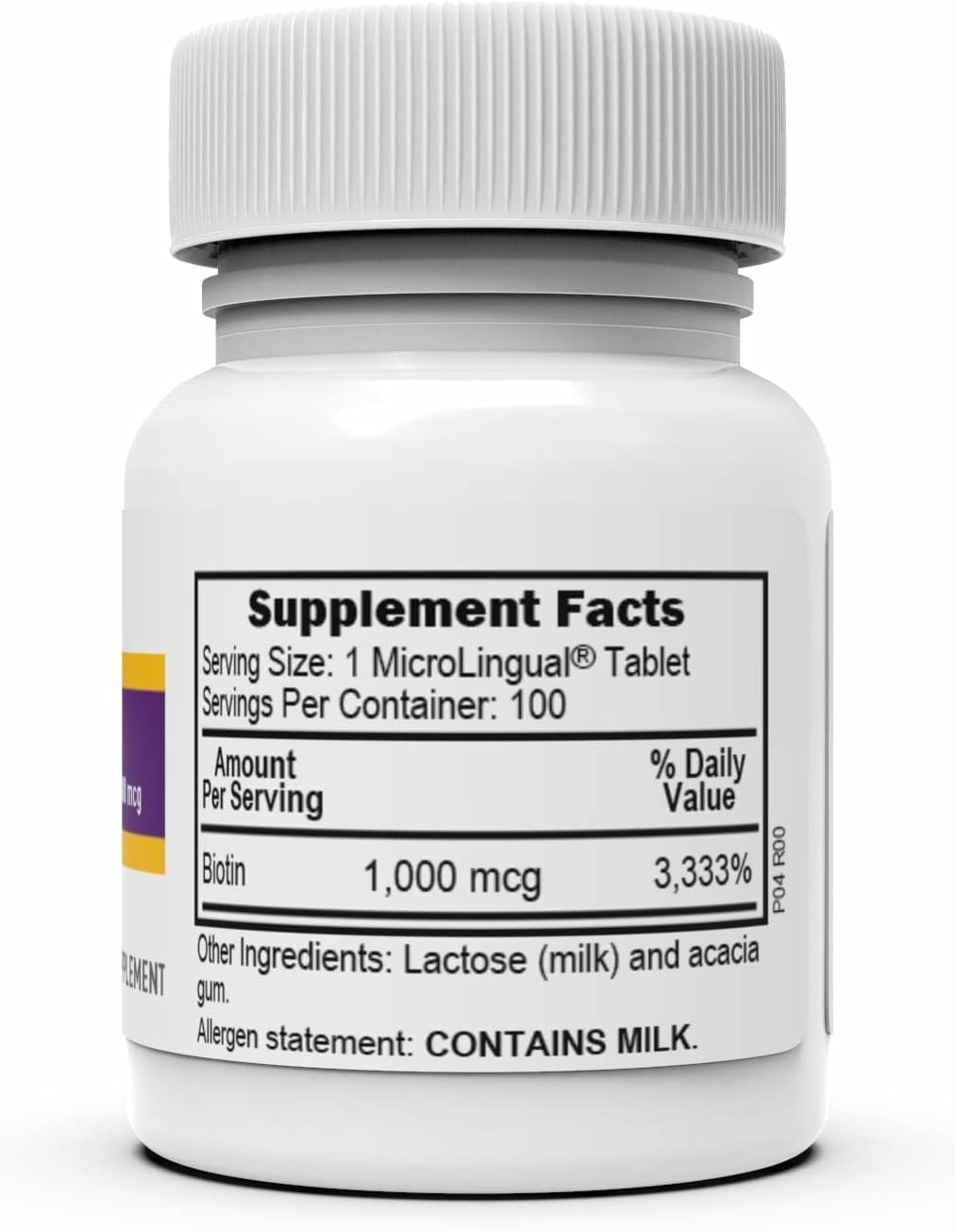 Biotine microlingual Superior Source sans additifs et libération rapide.