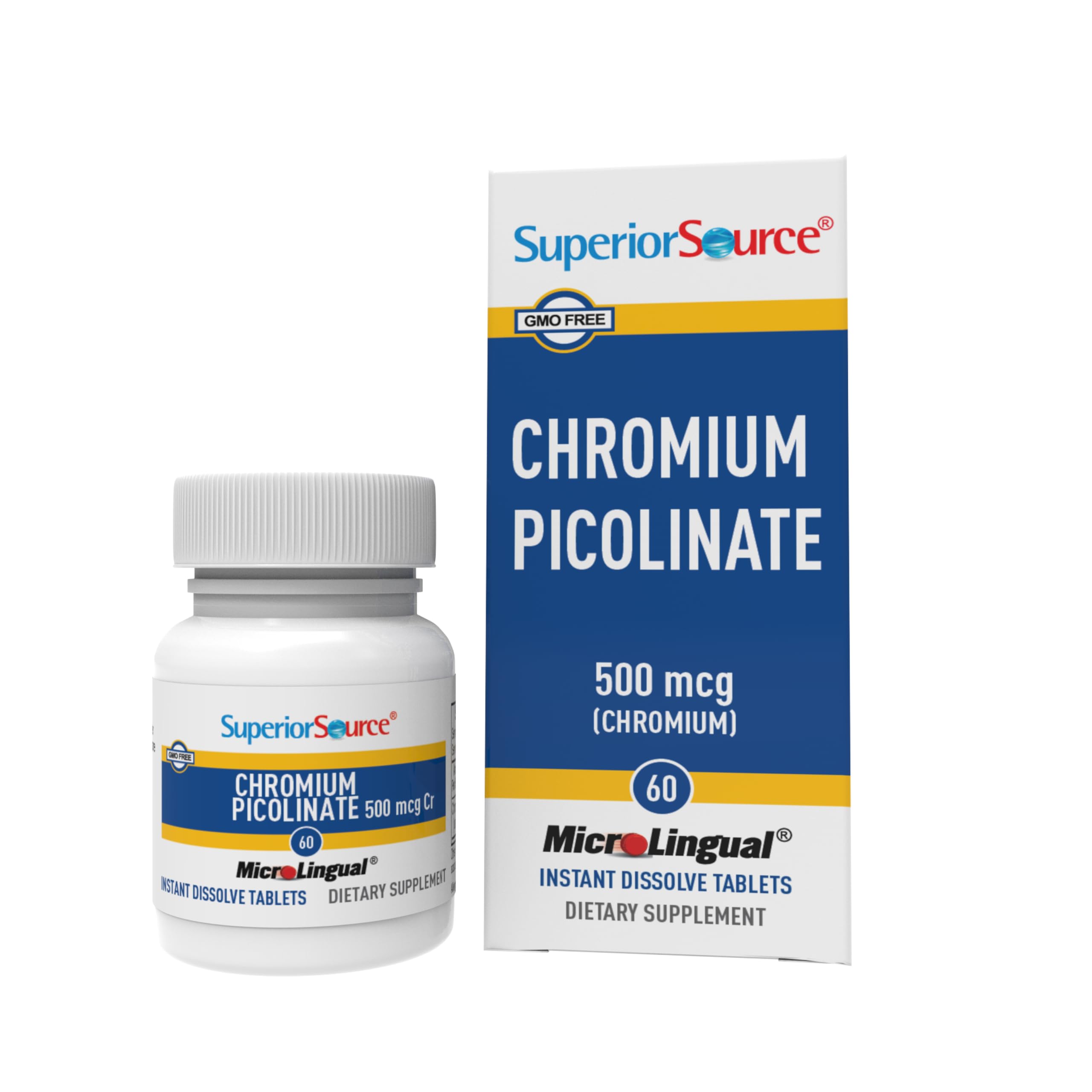 Superior Source Chromium Picolinate: comprimés à dissolution instantanée sous la langue pour absorption rapide