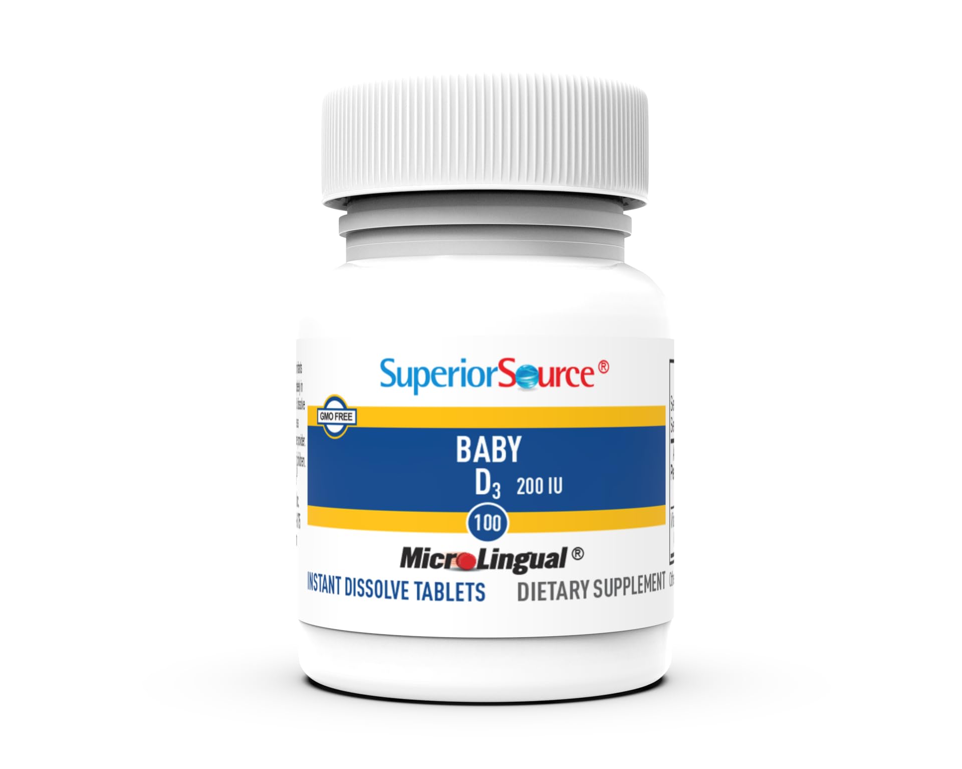 Superior Source D3 — tablette microlinguale favorise l’absorption du calcium.