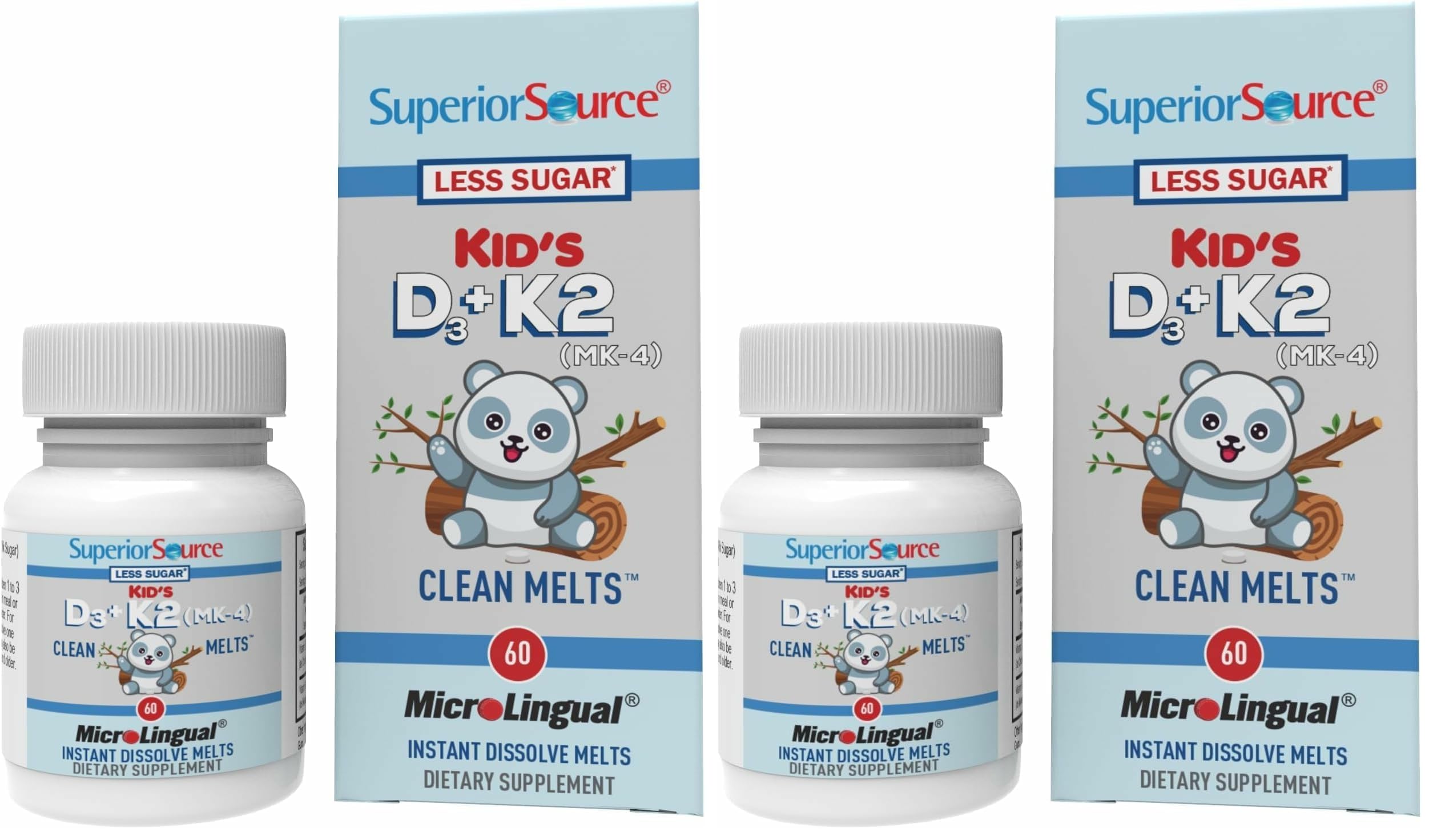 Superior Source D3 et K2 pour enfants – bouteille sublinguale – absorption pratique et potentielle immunité