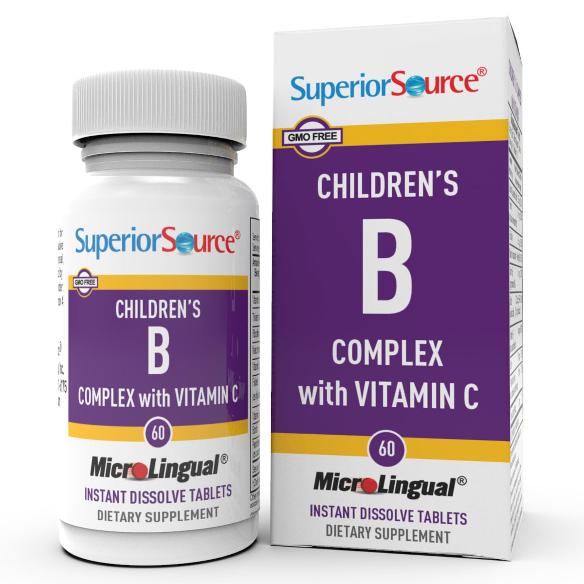 Superior Source Enfants B Complex Vitamine C – tablettes dissolution rapide pour l’immunité
