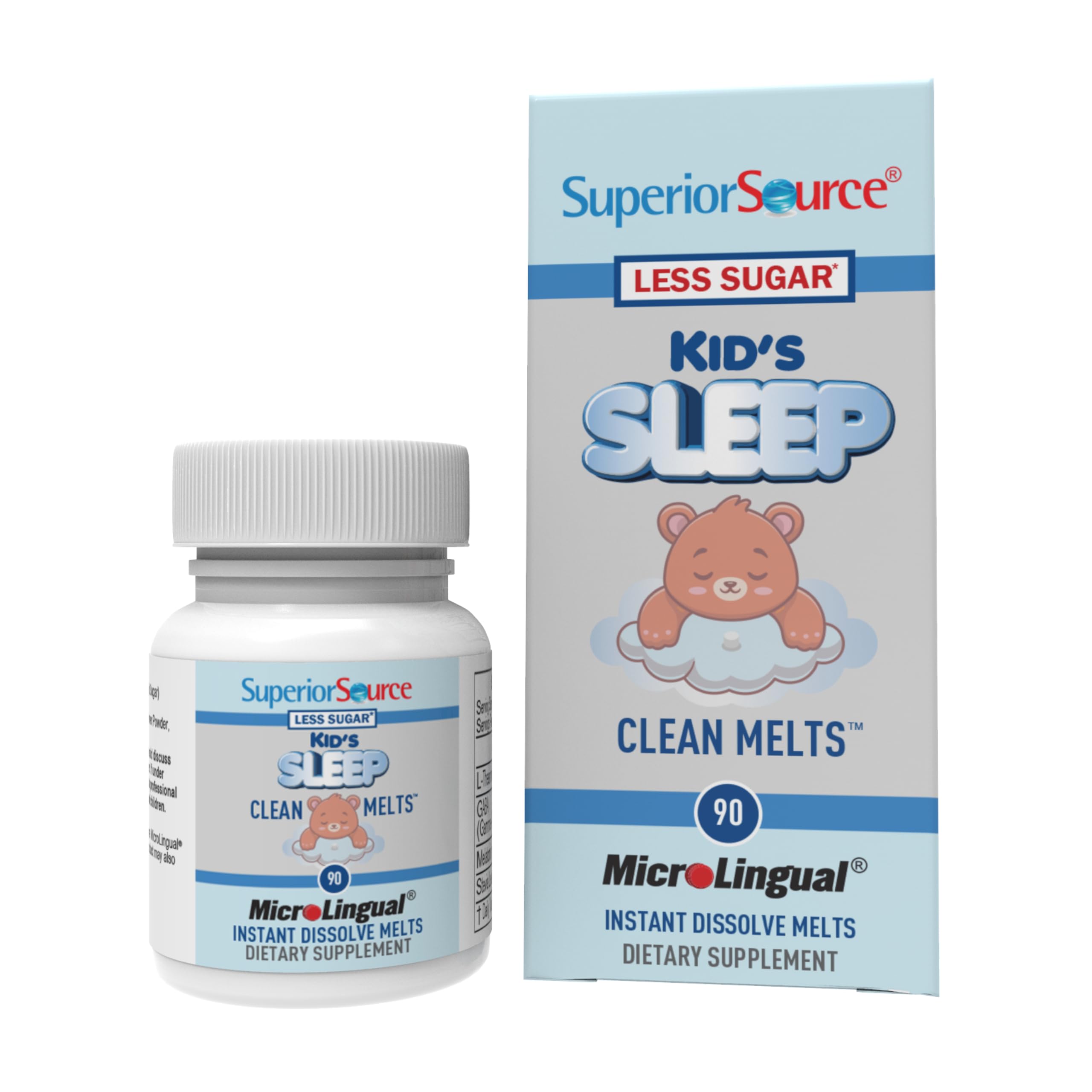 Produit Superior Source Sommeil Propre pour Enfants dans l’emballage, présentation claire.