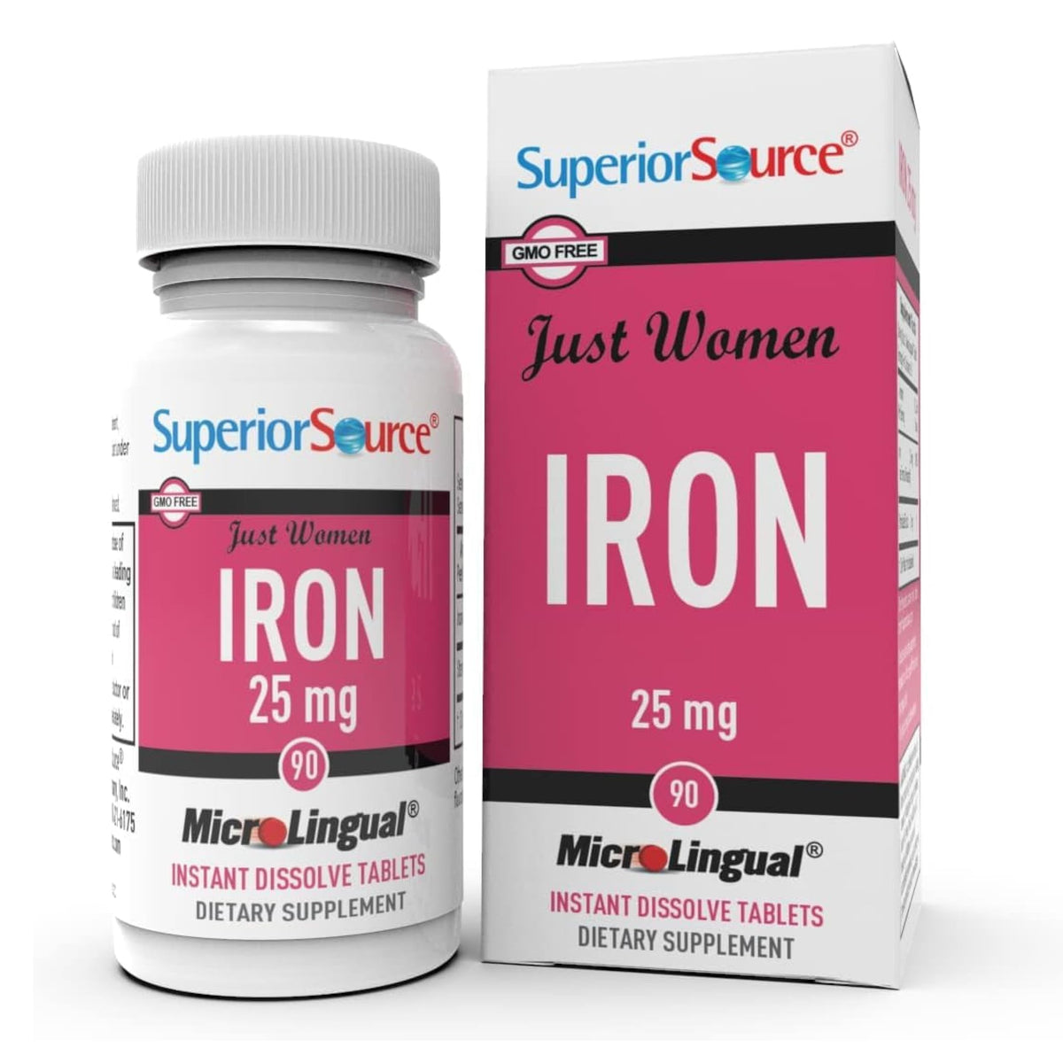 Superior Source Just Women – tablettes sous-langue, absorption rapide du fer ferreux fumarate.