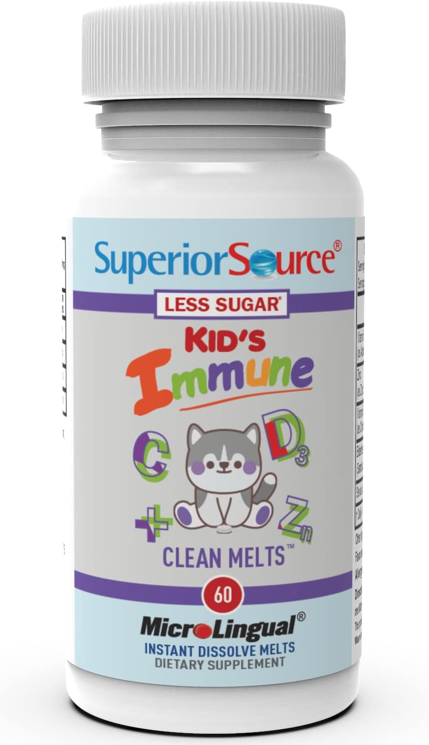 Dissolution sous-langue d'une tablette Superior Source Immunity Clean Melts