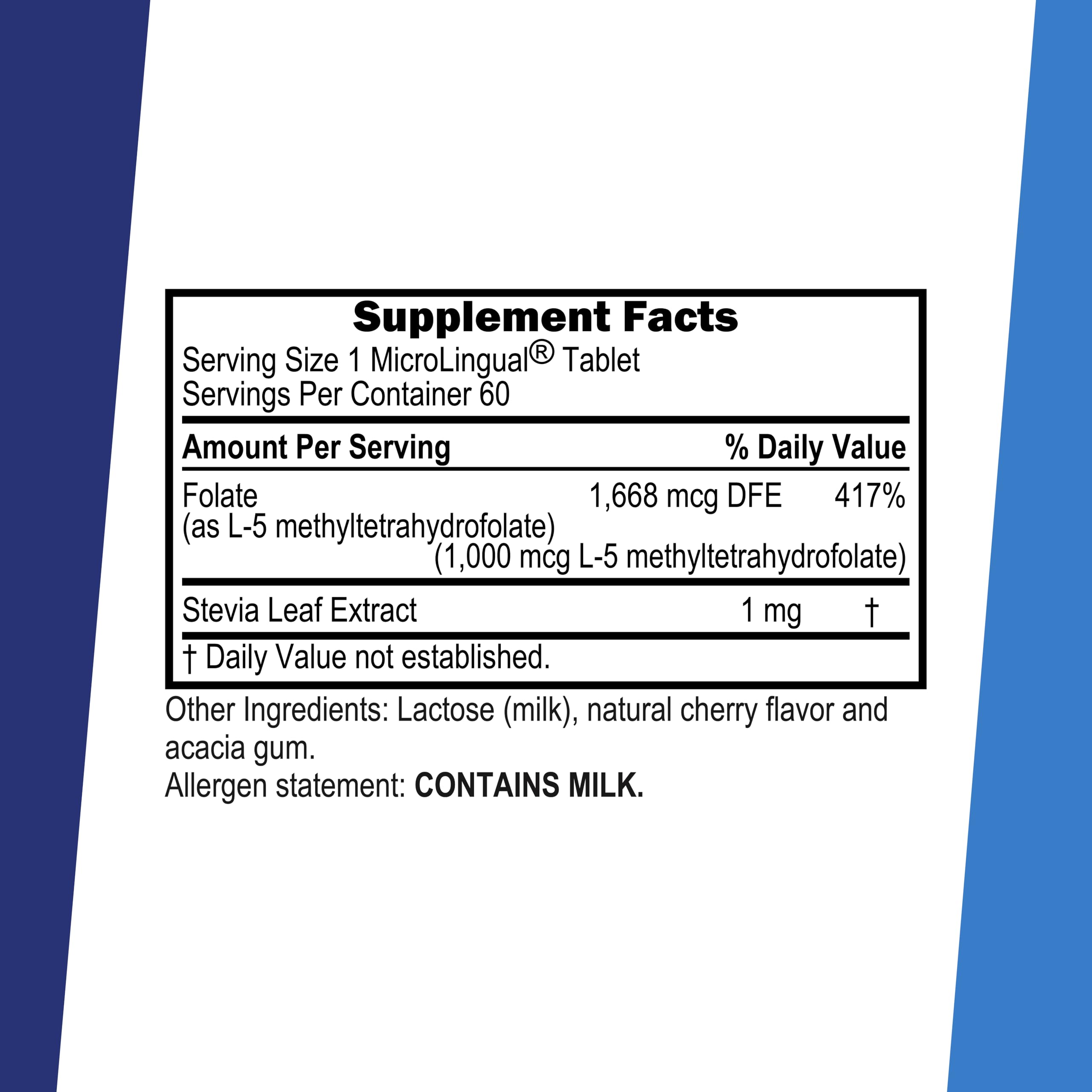 Superior Source Methylfolate: dissolution rapide sous-langue