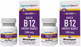 Superior Source NO Shot B-12, comprimés sous-langue, absorption rapide pour énergie.