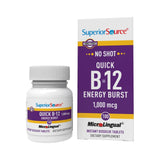Superior Source NO SHOT Energy B-12, tablette sublinguale à dissolution rapide pour énergie