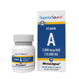 Emballage de Superior Source Vitamine A, pratique pour la routine quotidienne.
