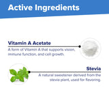 Étiquette de Superior Source Vitamine A: sans OGM et sans gluten.