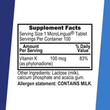 Bouteille compacte de Superior Source Vitamine K 100 mcg, pratique au quotidien