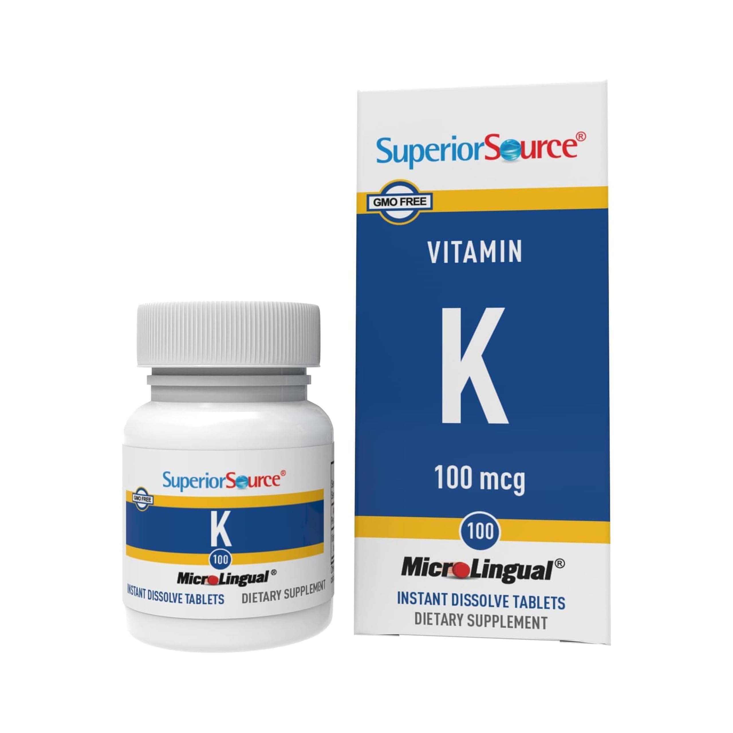 Superior Source Vitamine K 100 mcg, tablettes sublinguales, soutien potentiel des os