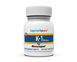 Tablette sous langue Superior Source K1 500 mcg en dissolution rapide.