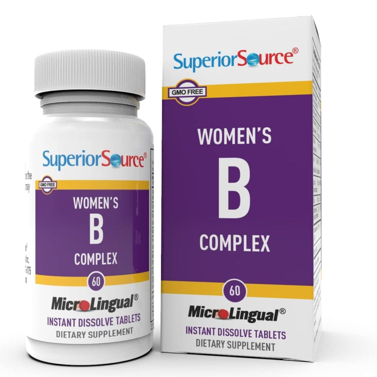 Superior Source B Complex pour femmes, dissolution sous langue, énergie quotidienne