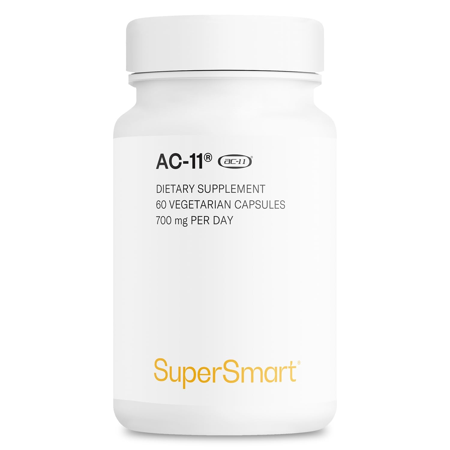 Supersmart AC-11: bouteille 60 capsules végétariennes pour routine quotidienne sans gluten