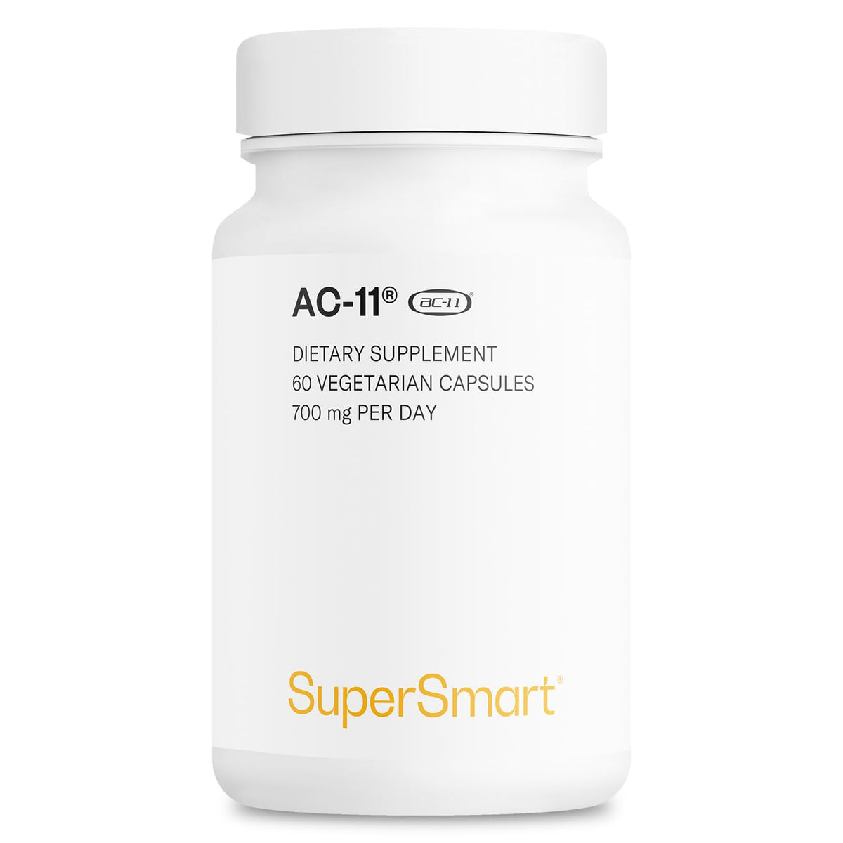 Supersmart AC-11: bouteille 60 capsules végétariennes pour routine quotidienne sans gluten