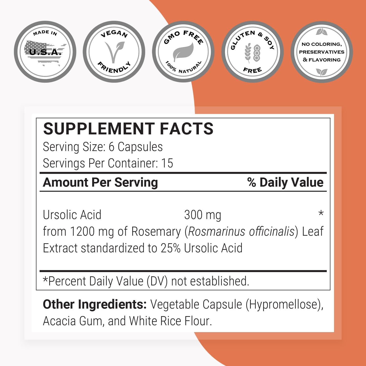 Supersmart acide ursolique – Feuilles romarin, source naturelle du complément.