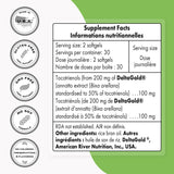 Supersmart Annatto Tocotriénols – Etiquette et ingrédients, aperçu DeltaGold et biodisponibilite potentiel.