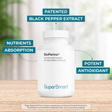 Supersmart Bioperine Poivre Noir 95 piperine capsules : peuvent soutenir l'activité enzymatique digestive.