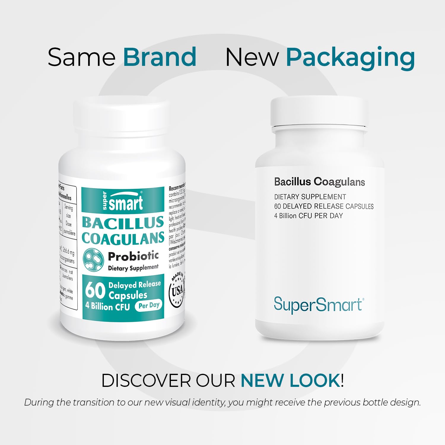 Capsules à libération différée Supersmart offrant absorption potentiellement améliorée.