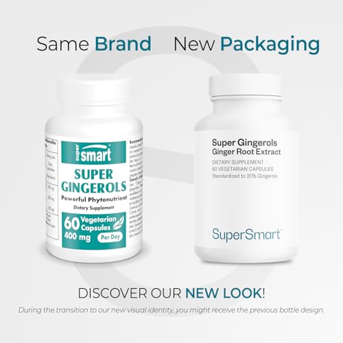 Capsules Supersmart Super Gingerols, à avaler facilement pour votre routine.