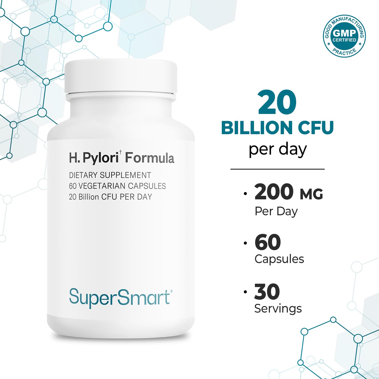 Emballage sans OGM et sans gluten, qualité Supersmart.