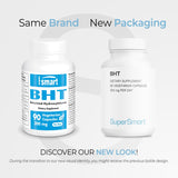 Étiquette du produit Supersmart BHT avec informations utiles pour l'utilisateur.