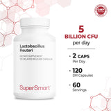 Étiquette nutrition de Supersmart montrant les composants et les probiotiques potentiels.