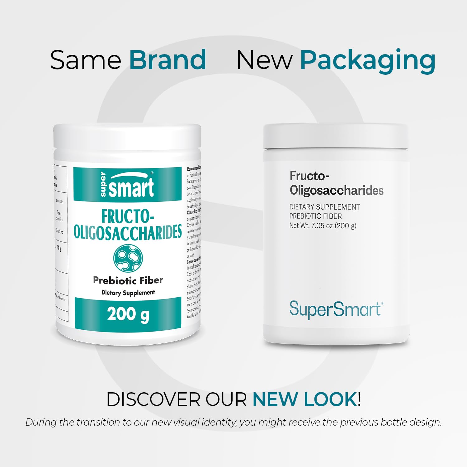 Supersmart Fructo-oligosaccharides en dosettes, dosage facile pour un usage quotidien.