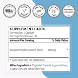 Ingrédients Hypromellose et riz, capsules végétariennes sans OGM.