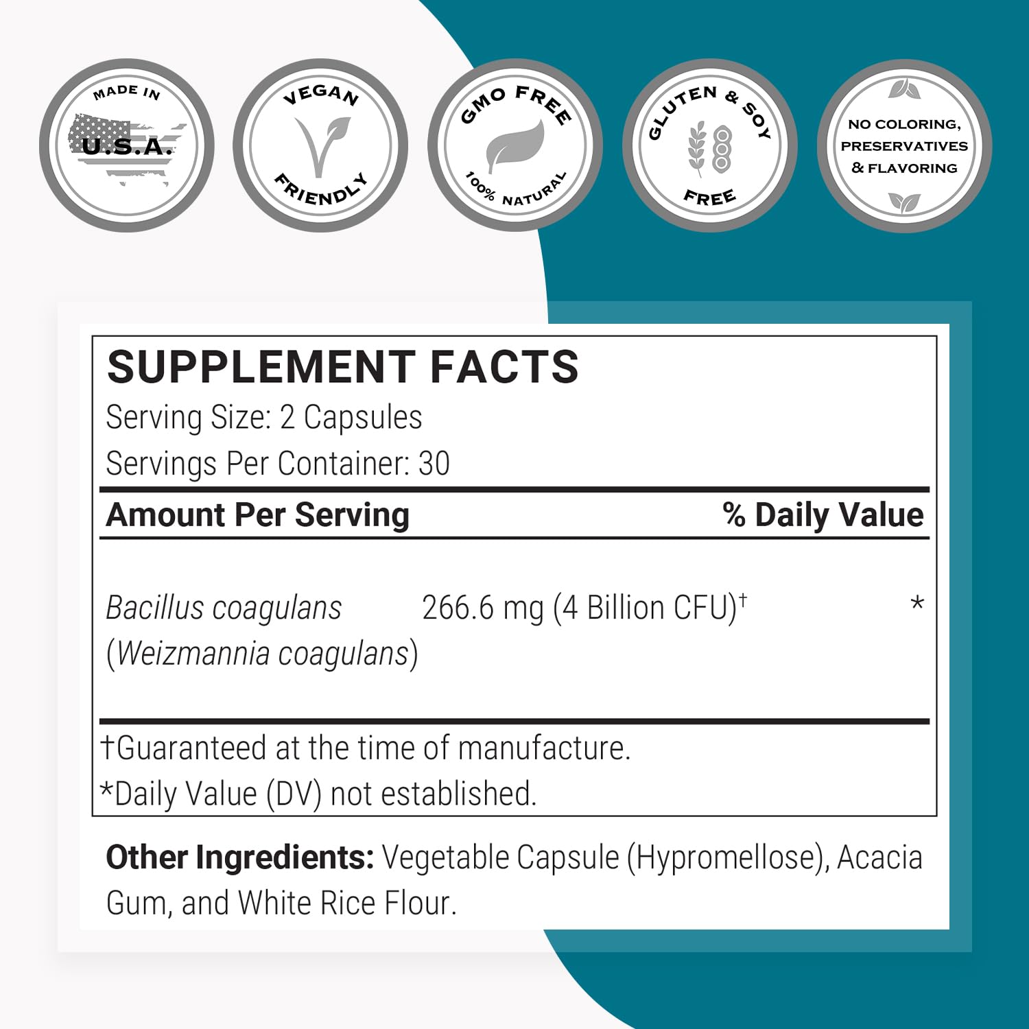 Capsules en Hypromellose, option végétarienne.