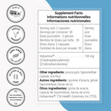 Étiquette du produit Hobamine, informations sur l’ingrédient breveté.